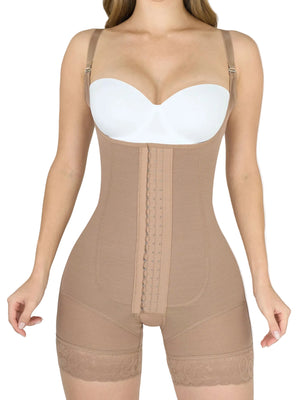Body Modelador Hourglass com fecho de ganchos, estilo ampulheta.